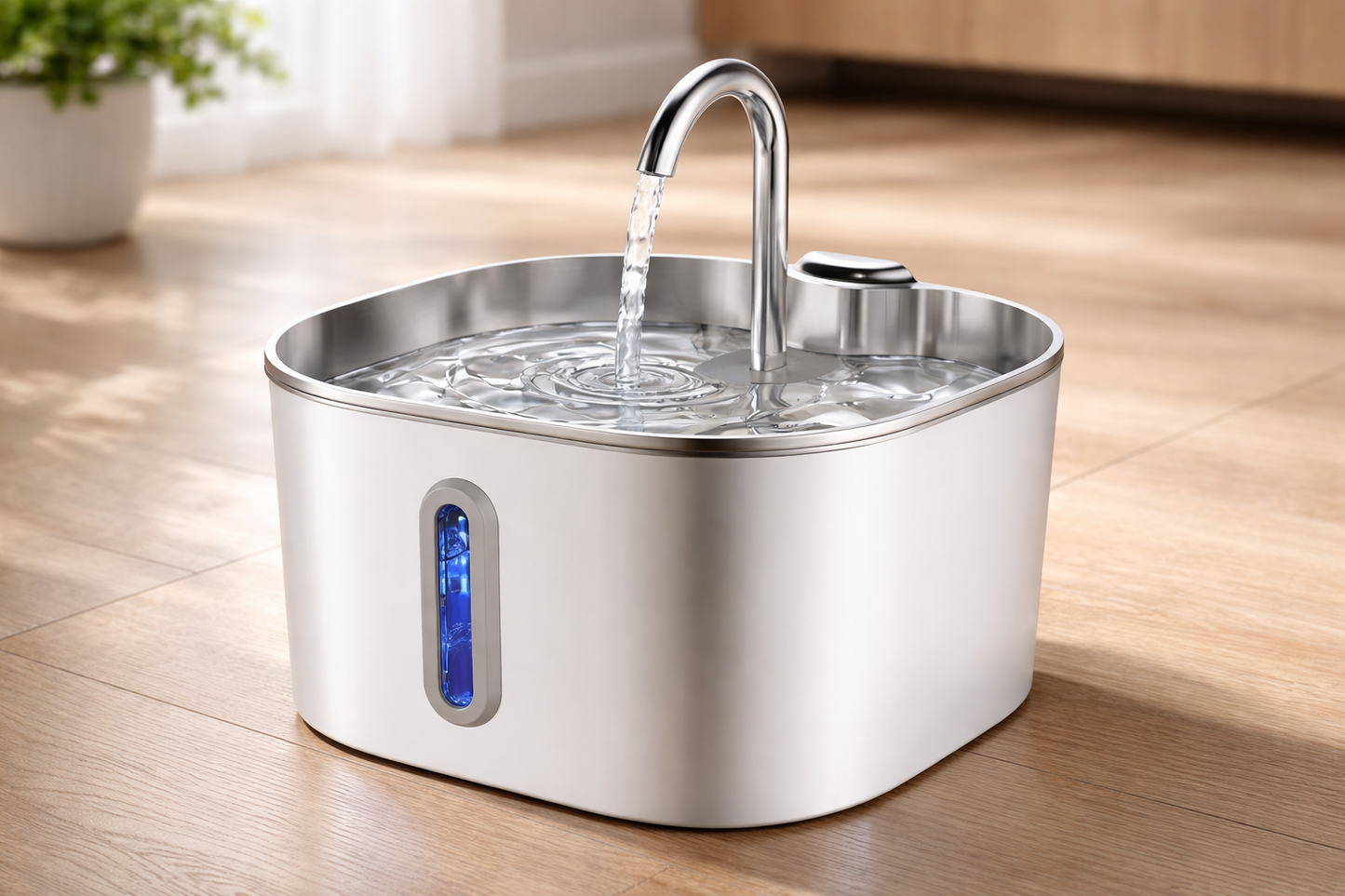 Fontaine à Eau en Inox pour Chien et Chat, Une Eau Toujours Fraîche pour Boire Plus Sainement au Quotidien