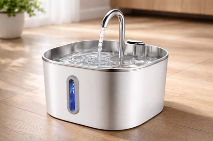 Fontaine à Eau en Inox pour Chien et Chat, Une Eau Toujours Fraîche pour Boire Plus Sainement au Quotidien