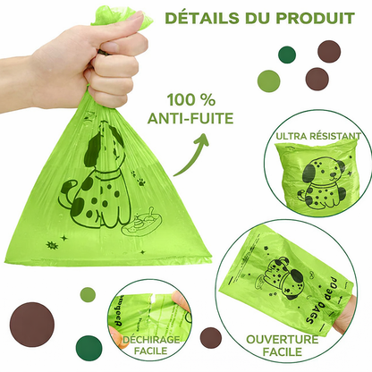 Sacs à Déjections Biodégradables pour Chien, Promenades Propres et Sérénité au Quotidien