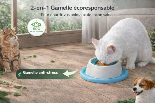 Bol Anti-Stress à Lécher pour Chien et Chat, Plaisir et Apaisement Naturel