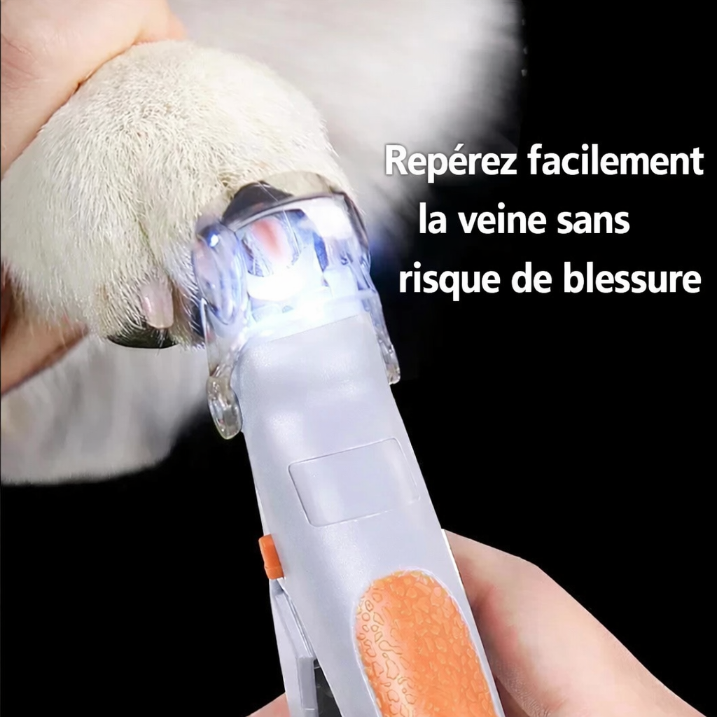 Coupe-Griffes LED pour Chien et Chat, Coupe Douce et Sécurisée pour des Griffes Sans Stress et Sans Douleur
