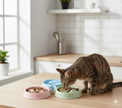 Gamelle anti-glouton pour animaux de compagnie (chat et chien)