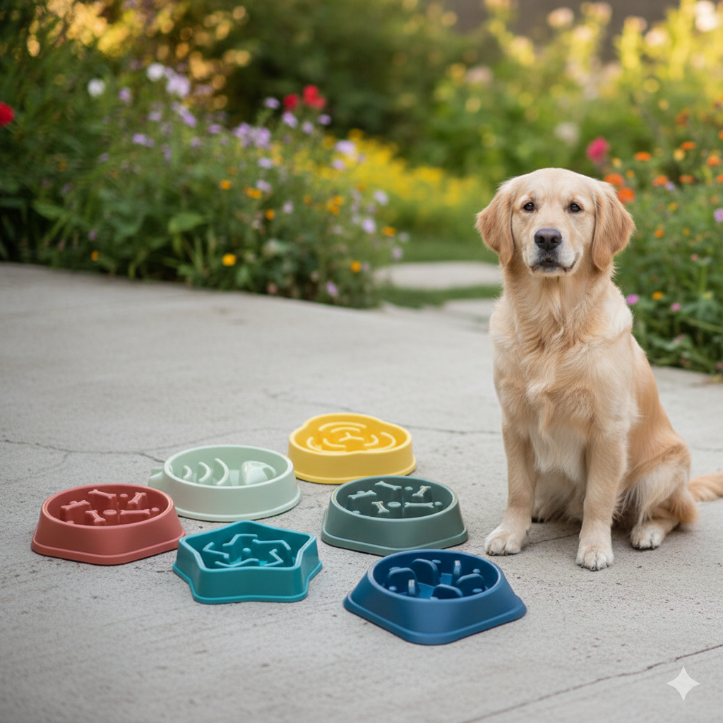 Gamelle anti-glouton pour animaux de compagnie (chat et chien)