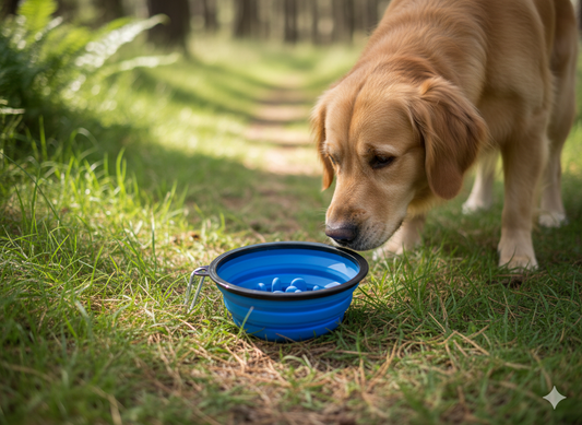Gamelle Anti-Glouton Premium pour Chien et Chat, Alimentation Lente Anti-Étouffement, Design Pliable et Nomade pour un Repas Sain et Maîtrisé