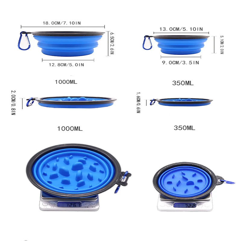 Gamelle Anti-Glouton Premium pour Chien et Chat, Alimentation Lente Anti-Étouffement, Design Pliable et Nomade pour un Repas Sain et Maîtrisé