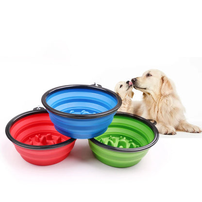 Gamelle Anti-Glouton Premium pour Chien et Chat, Alimentation Lente Anti-Étouffement, Design Pliable et Nomade pour un Repas Sain et Maîtrisé