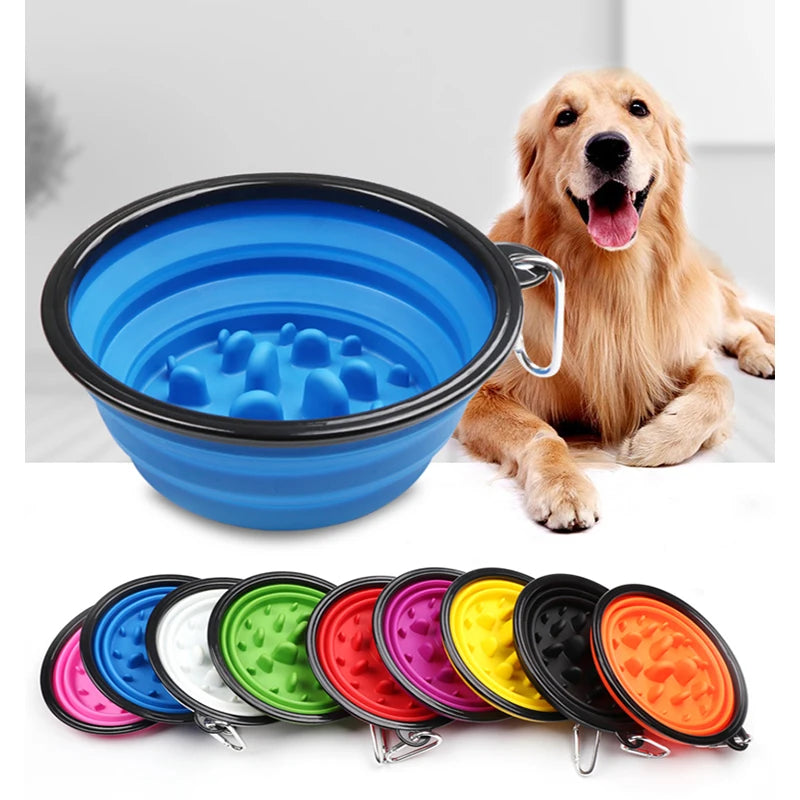 Gamelle Anti-Glouton Premium pour Chien et Chat, Alimentation Lente Anti-Étouffement, Design Pliable et Nomade pour un Repas Sain et Maîtrisé