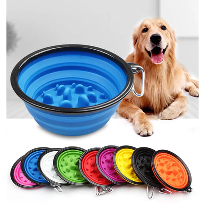 Gamelle Anti-Glouton Premium pour Chien et Chat, Alimentation Lente Anti-Étouffement, Design Pliable et Nomade pour un Repas Sain et Maîtrisé